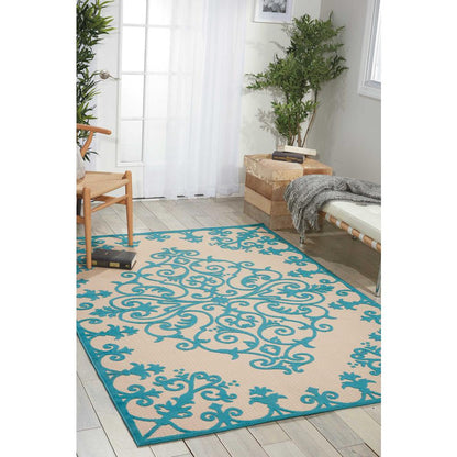 Aloha Area Rug, Aqua, 7'10" x 10'6"