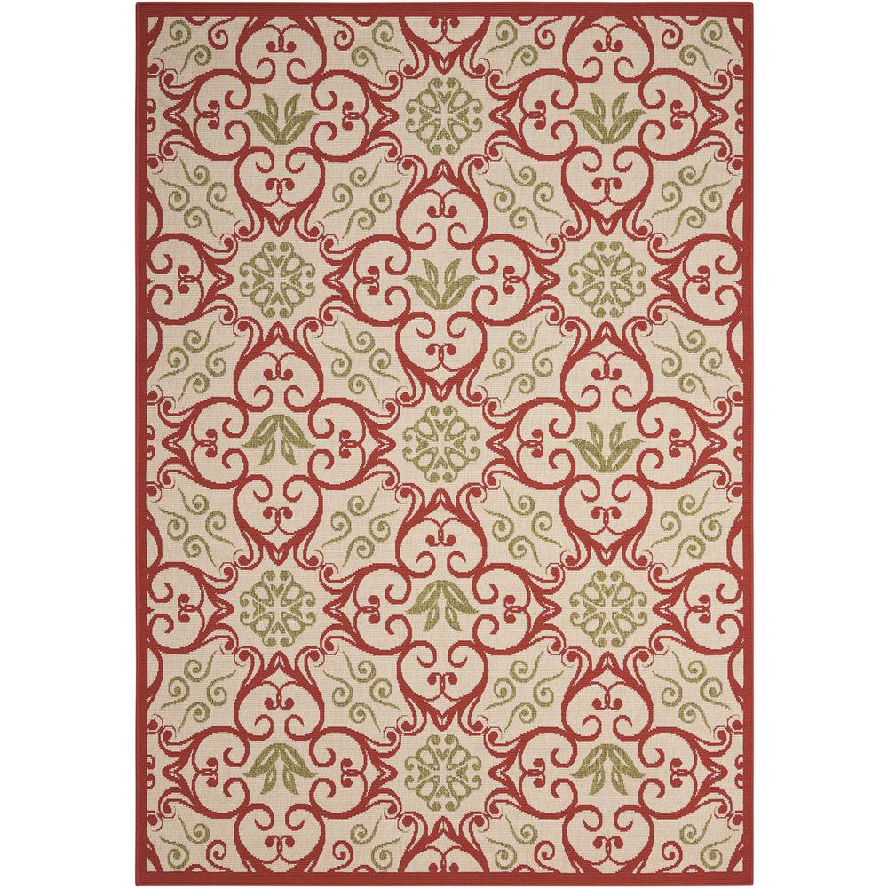 Caribbean Area Rug, Ivory/Rust, 3'11" x 5'11"