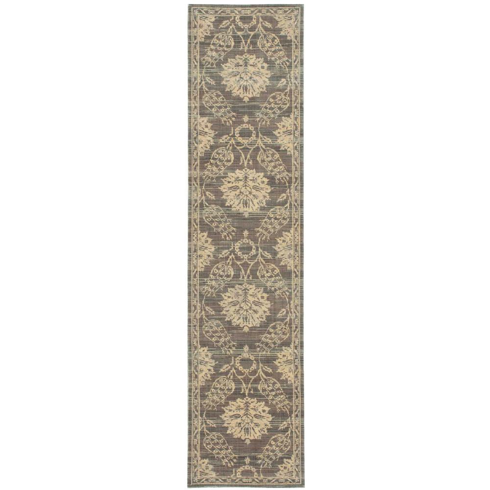 Silk Elements Area Rug, Graphite, 2'5" x 10'