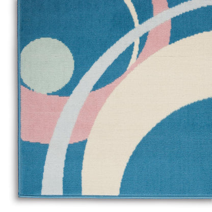 Grafix Area Rug, Blue Multicolor, 3'9"X5'9"