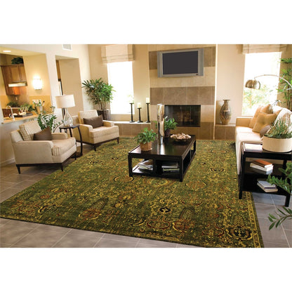 Timeless Green Gold Area Rug