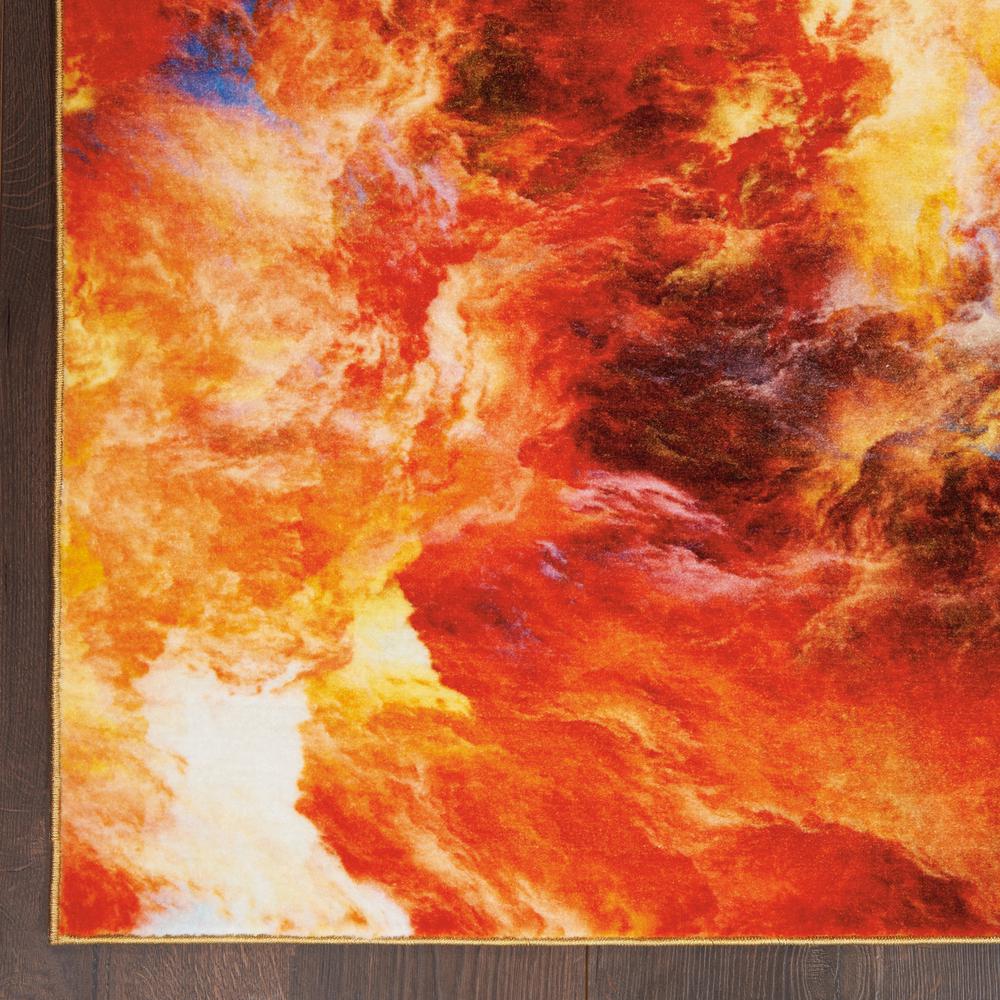 Nourison Le Reve Area Rug, Red Flame, 7'9" x 9'9", LER05