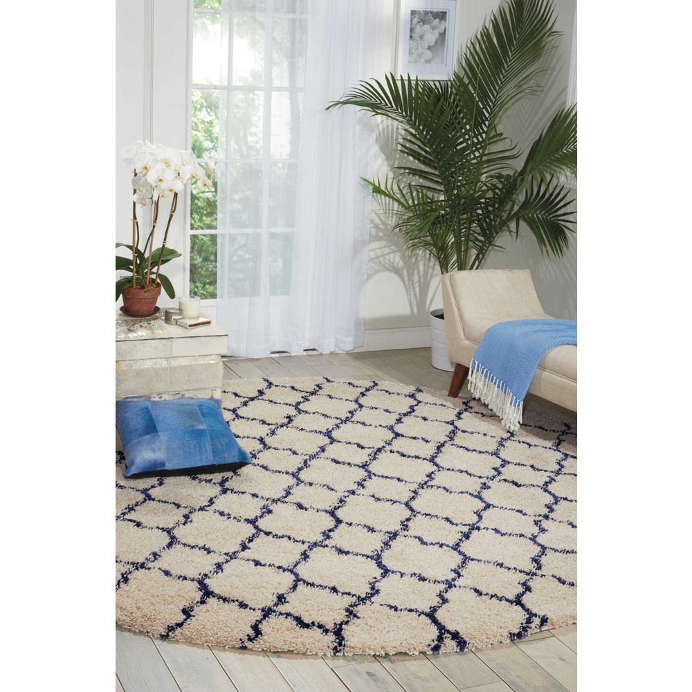 Amore Area Rug, Ivory/Blue, 7'10" x ROUND