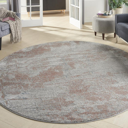 Modern Round Area Rug, 5' x Round
