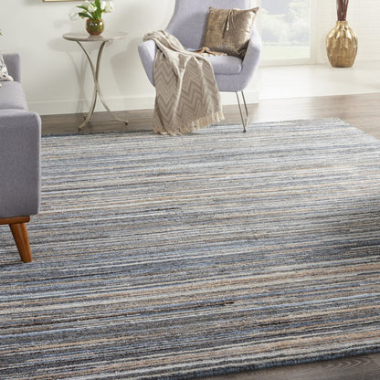 Nourison Plateau Area Rug, Blue, 9'9" x 13'9", PAE01