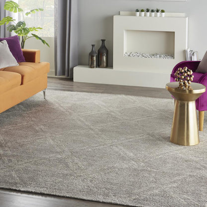 Nourison Venosa Area Rug, Grey/Ivory, 7'9" x 10'10", VSN01