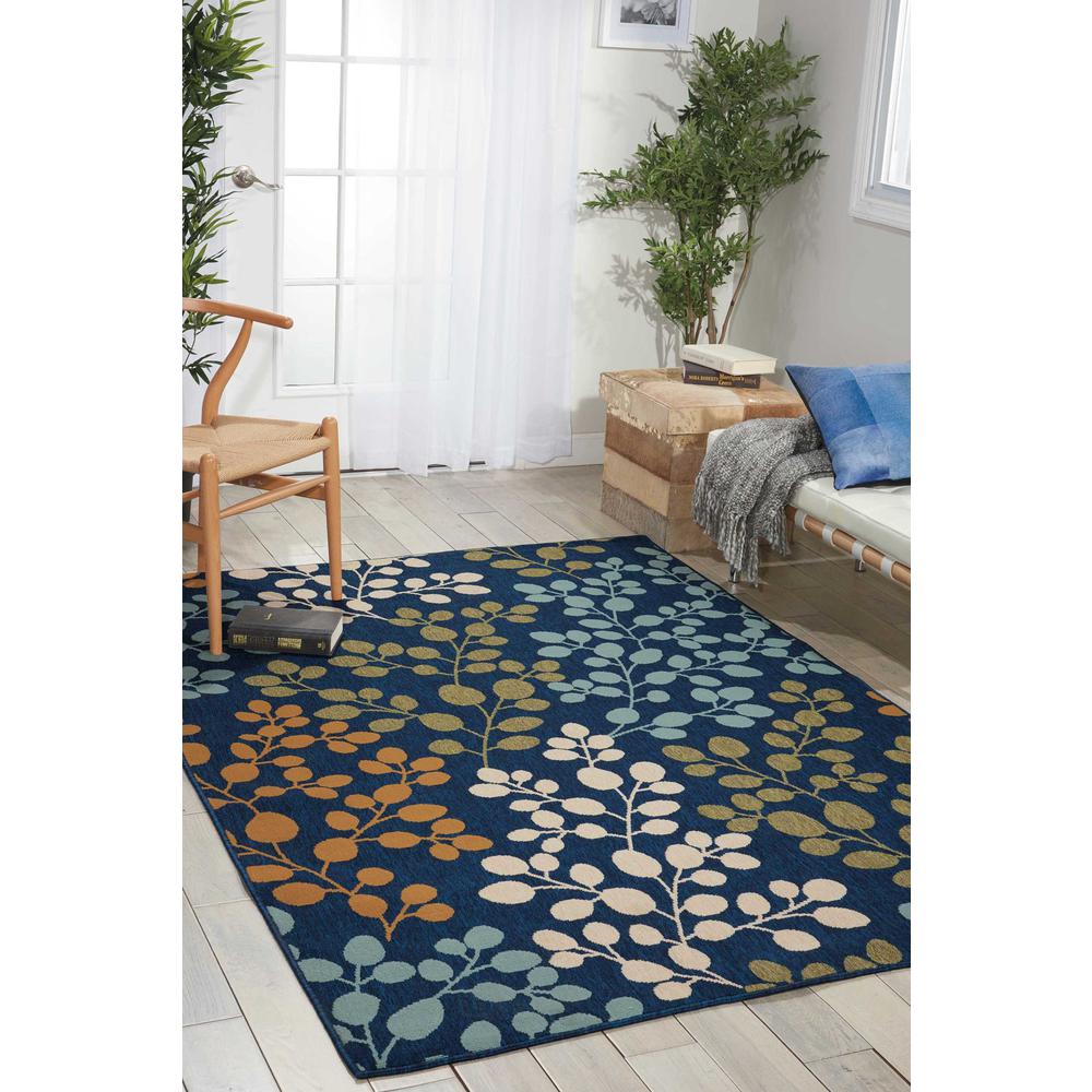 Caribbean Area Rug, Navy, 2'6" x 4'