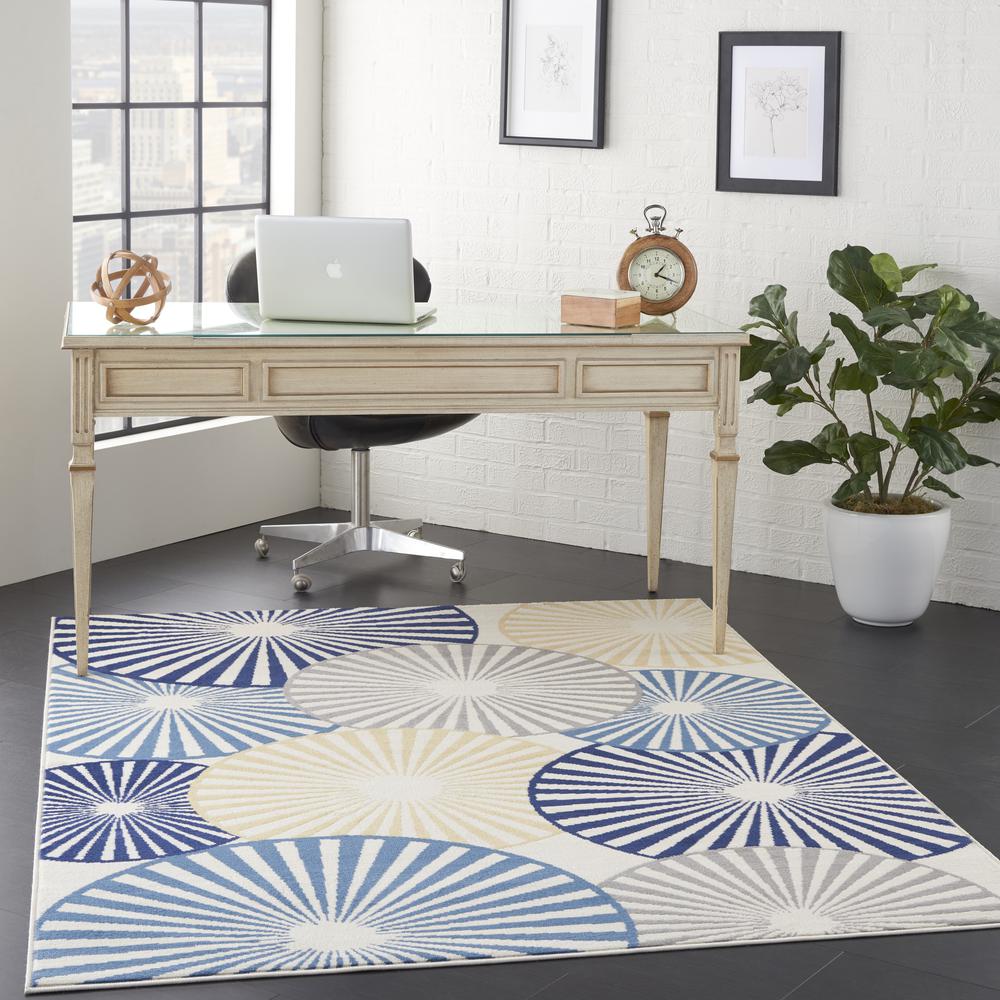 Contemporary Rectangle Area Rug, 5' x 7'