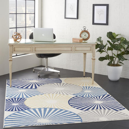 Contemporary Rectangle Area Rug, 5' x 7'
