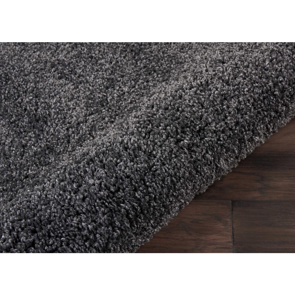Malibu Shag Area Rug, Dark Grey, 4' x ROUND