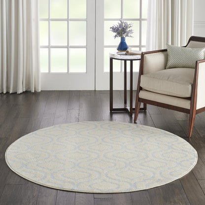 Contemporary Round Area Rug, 5' x Round