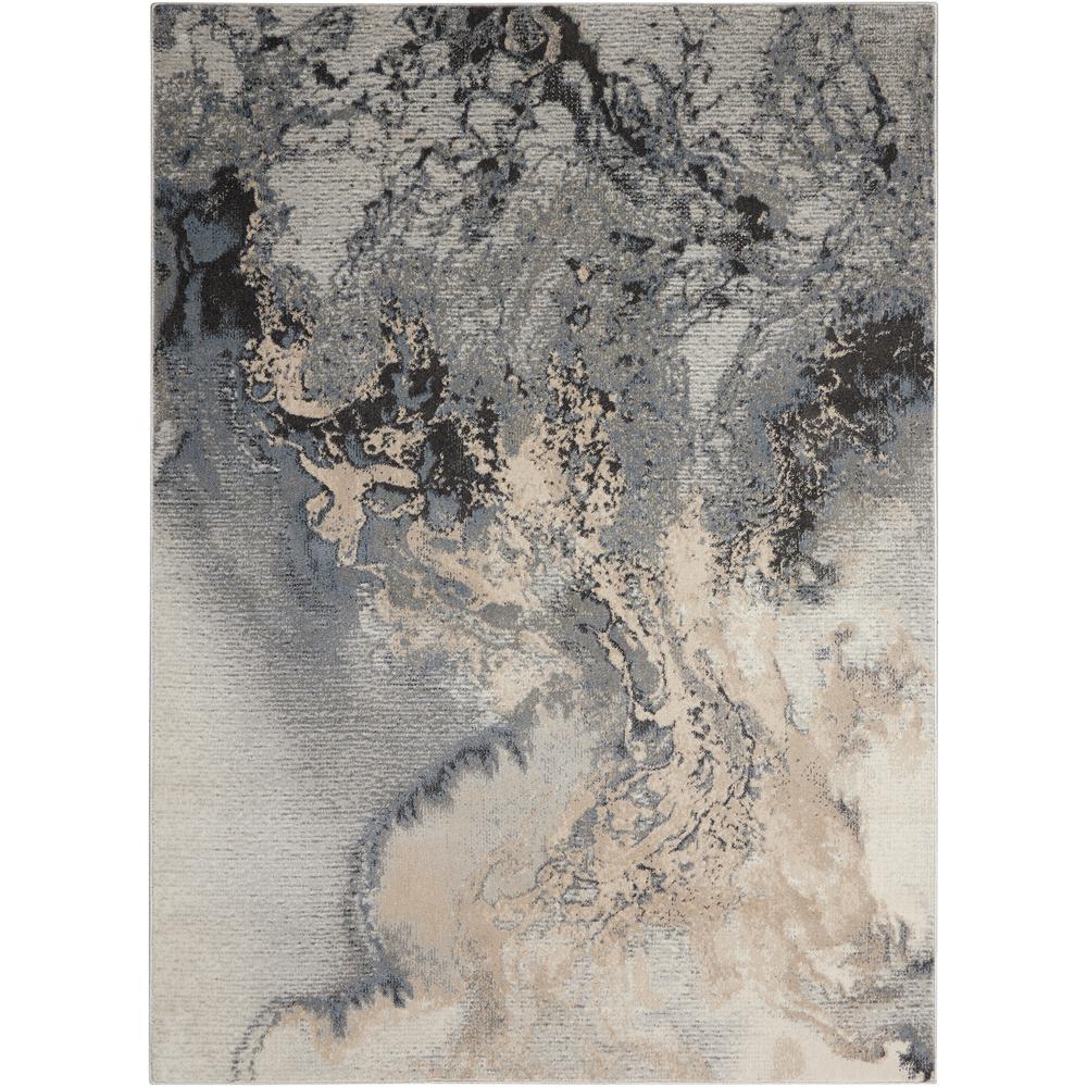 Maxell Area Rug, Grey, 6' x 9'
