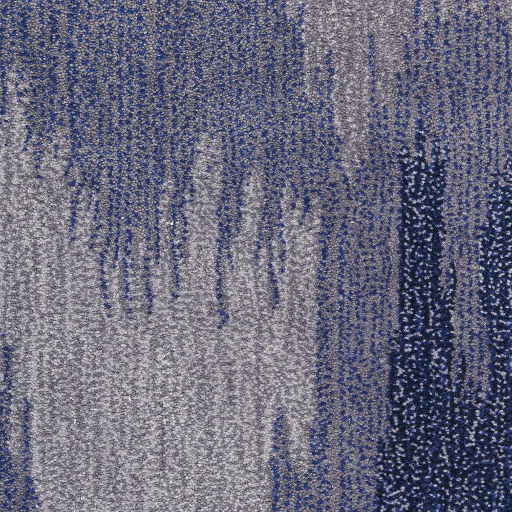 Nourison Symmetry Area Rug, Grey/Blue, 5'3" x 7'3", SMM10