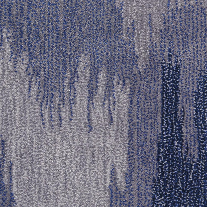 Nourison Symmetry Area Rug, Grey/Blue, 5'3" x 7'3", SMM10