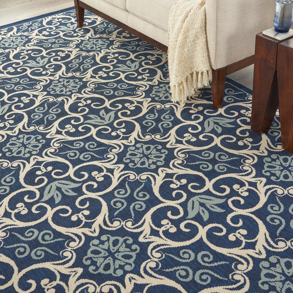 Caribbean Area Rug, Navy, 6'7" x 9'6"