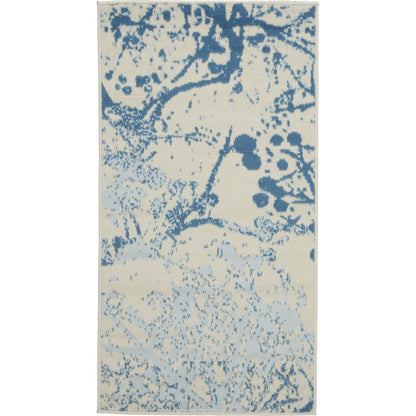 Jubilant Area Rug, Ivory/Blue, 2' x 4'