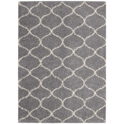 Nourison Windsor Silver Shag Area Rug