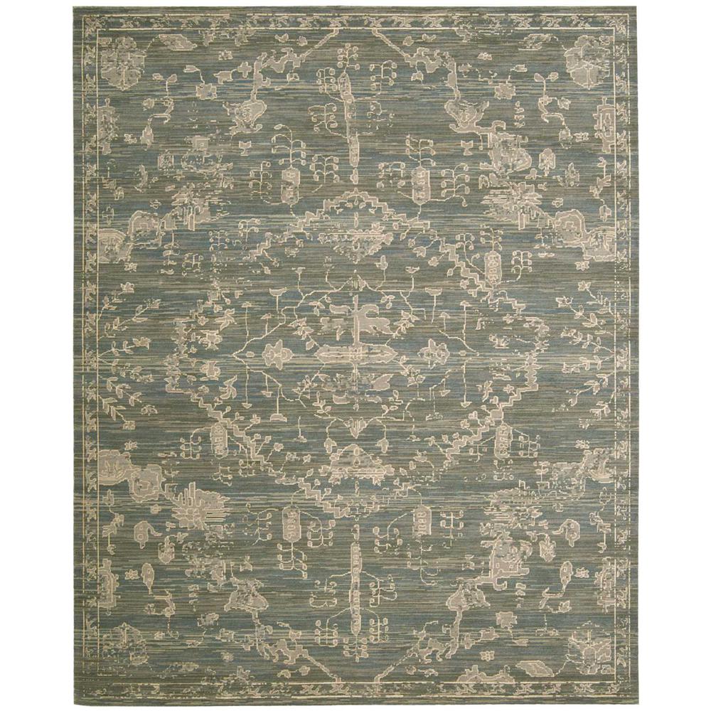 Silk Elements Area Rug, Azure, 7'9" x 9'9"