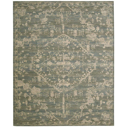 Silk Elements Area Rug, Azure, 7'9" x 9'9"