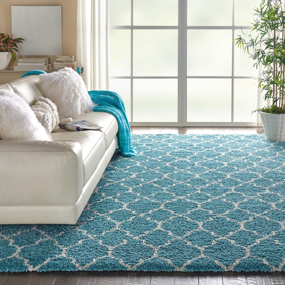 Amore Area Rug, Aqua, 7'10" x 10'10"