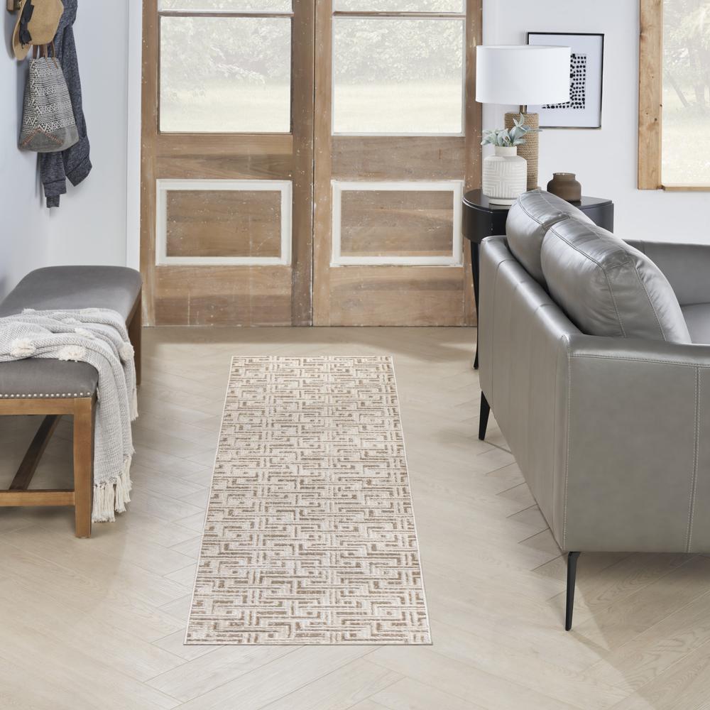 Modern Runner Area Rug, 8' Runner