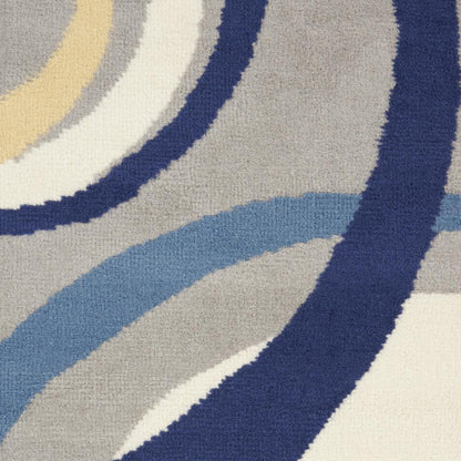 Mid-Century Modern Runner Area Rug, 8' Runner