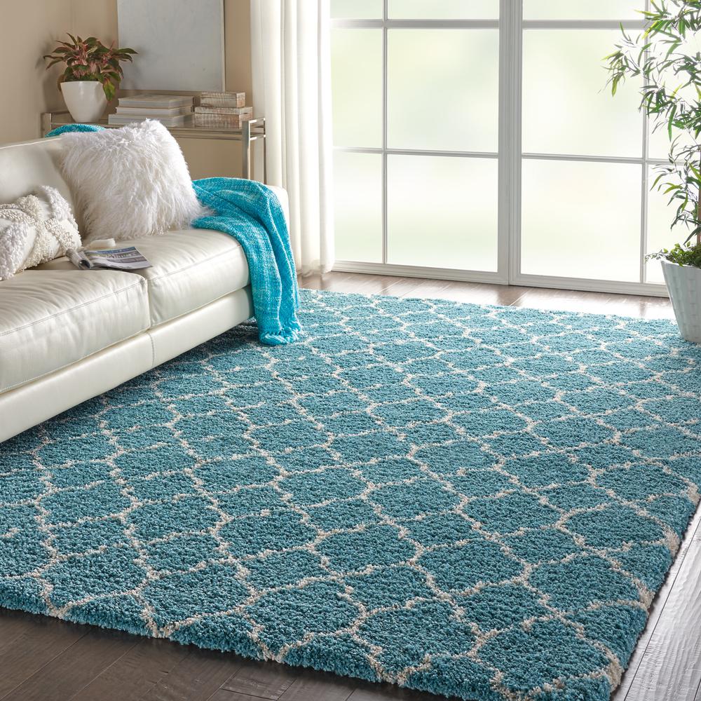 Amore Area Rug, Aqua, 7'10" x 10'10"