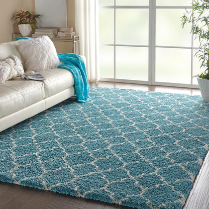 Amore Area Rug, Aqua, 7'10" x 10'10"