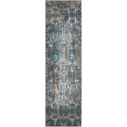 Karma Area Rug, Blue, 2'2" x 7'6"