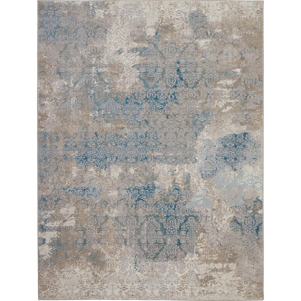 Karma Area Rug, Ivory/Light Blue, 9'3" x 12'9"