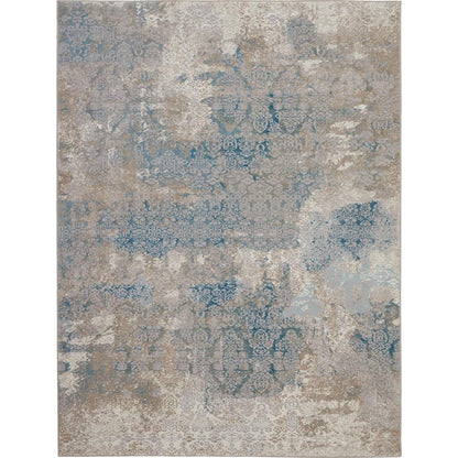 Karma Area Rug, Ivory/Light Blue, 9'3" x 12'9"