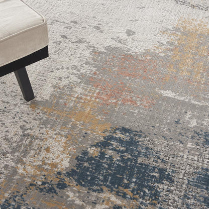 Modern Round Area Rug, 5' x Round