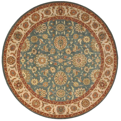 Round Traditional Machine Made Area Rug