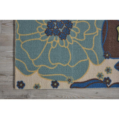 Home & Garden Area Rug, Light Blue, 2'3" x 8'
