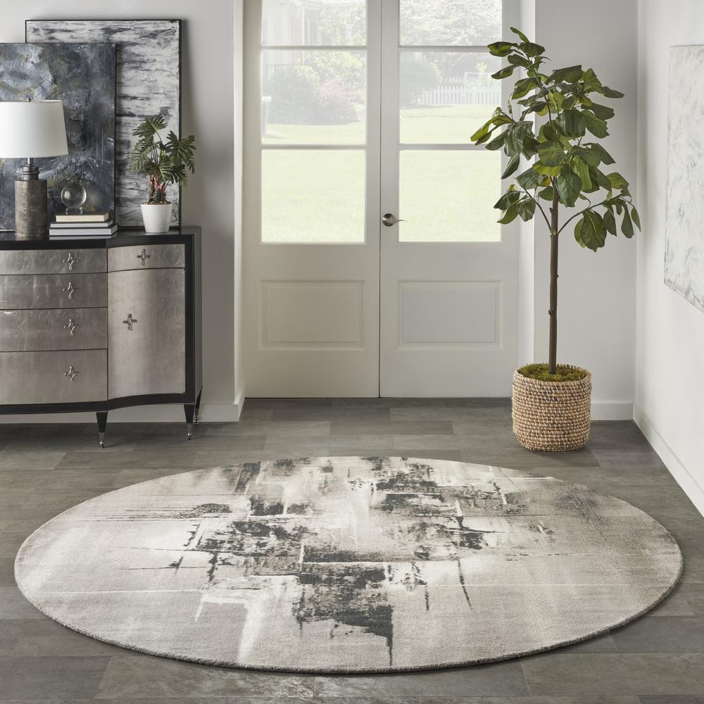 Modern Round Area Rug, 8' x Round