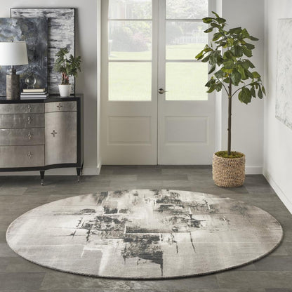 Modern Round Area Rug, 8' x Round