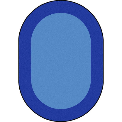 Kid Essentials All Around 7'8" x 10'9" Oval Area Rug in Color Blue