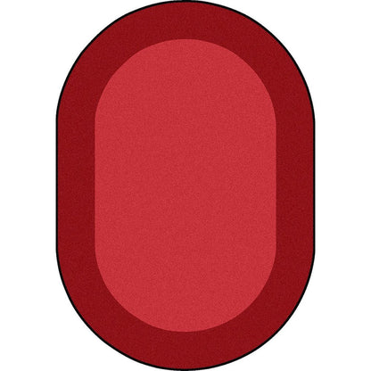 Kid Essentials All Around 7'8" x 10'9" Oval Area Rug in Color Red