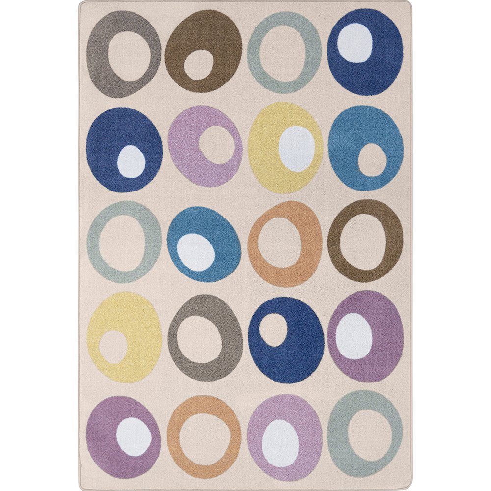 All Together Now 7'8" x 10'9" Area Rug in Color Beige