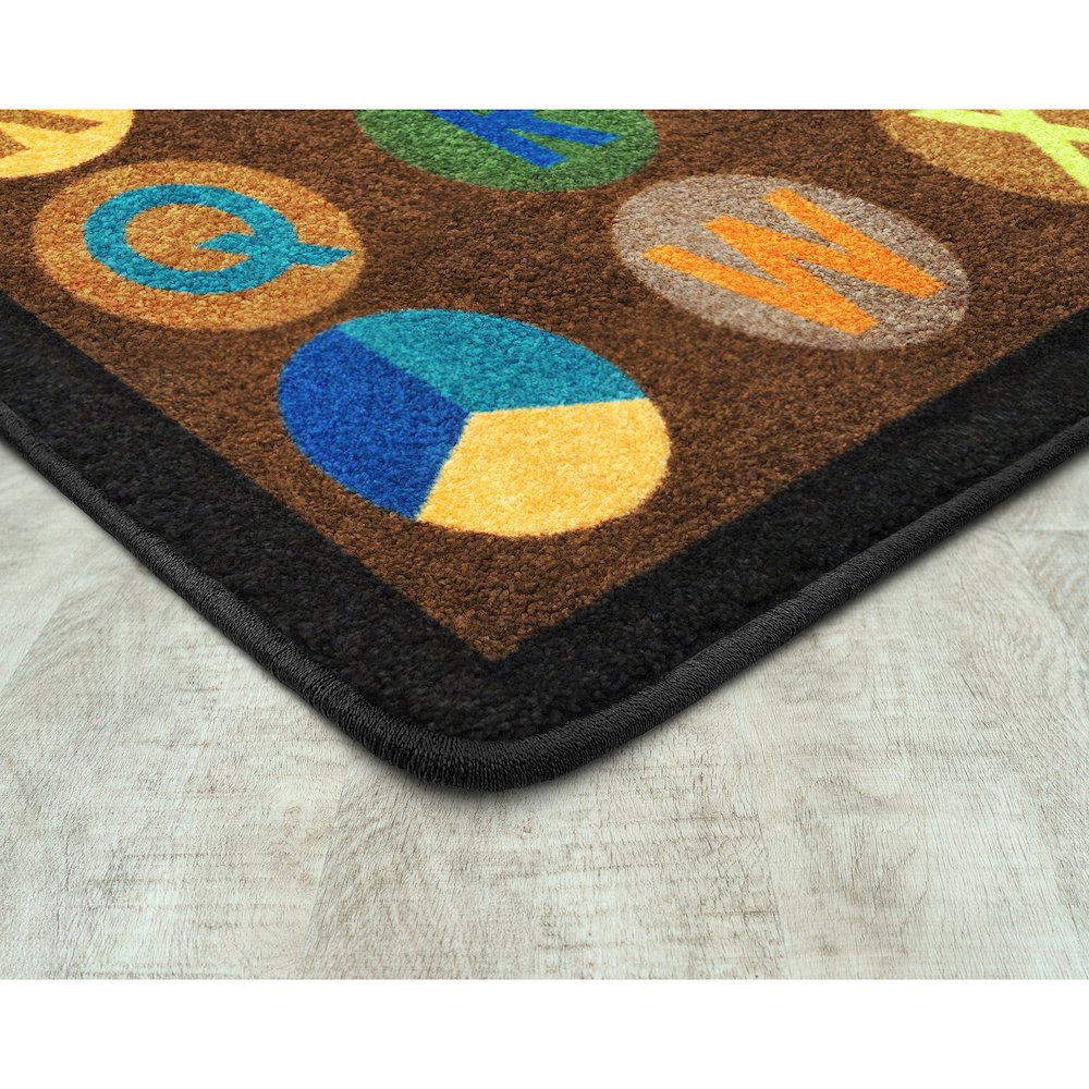 Kid Essentials Alpha-Dots 7'8" x 10'9" Area Rug in Color Earthtone