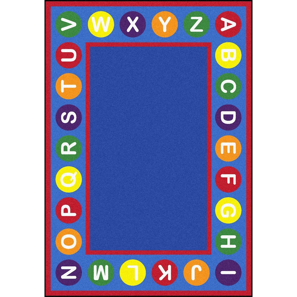 Kid Essentials Alphabet Spots 7'8" x 10'9" Area Rug in Color Multi