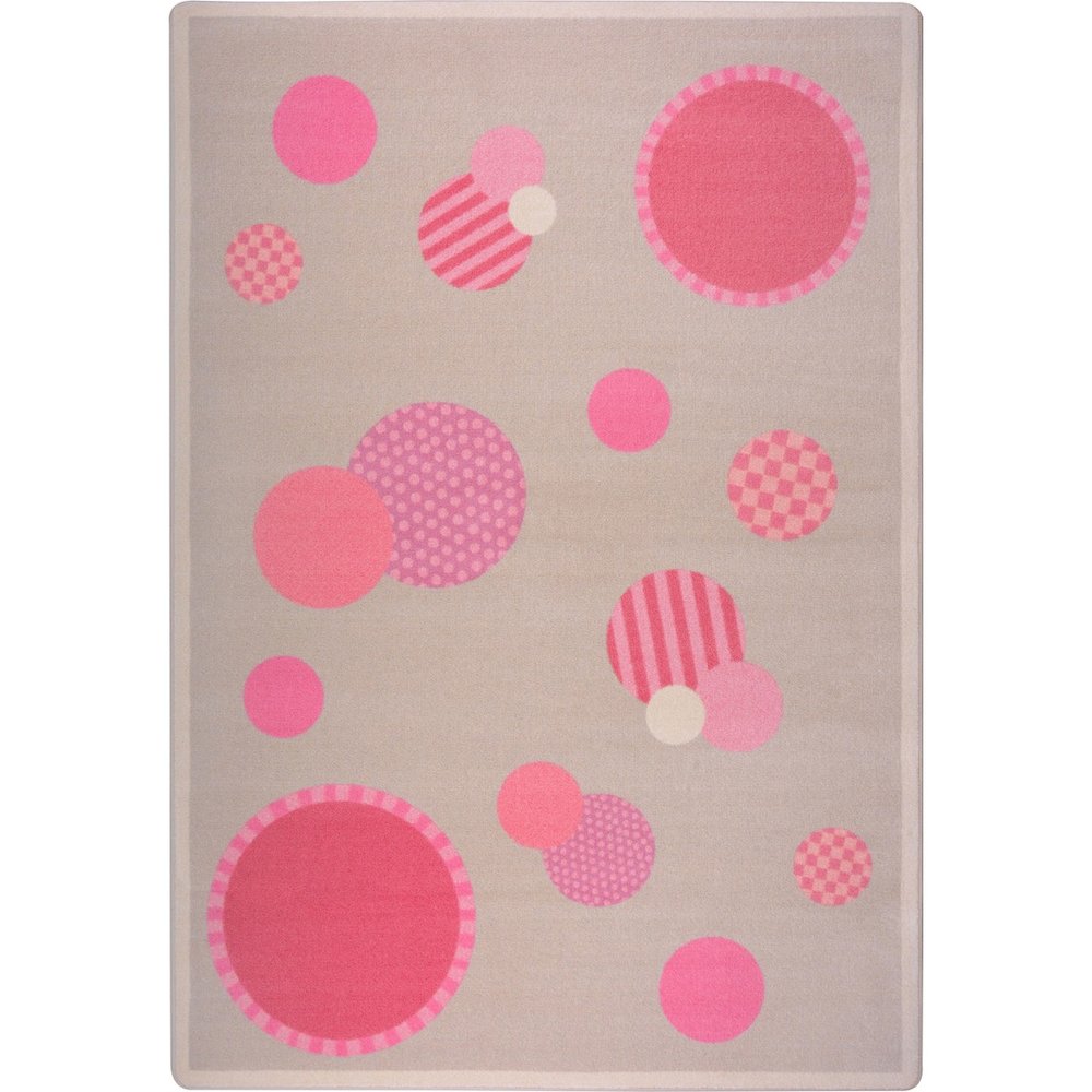 Playful Patterns Baby Dots 5'4" x 7'8" Area Rug in Color Pink