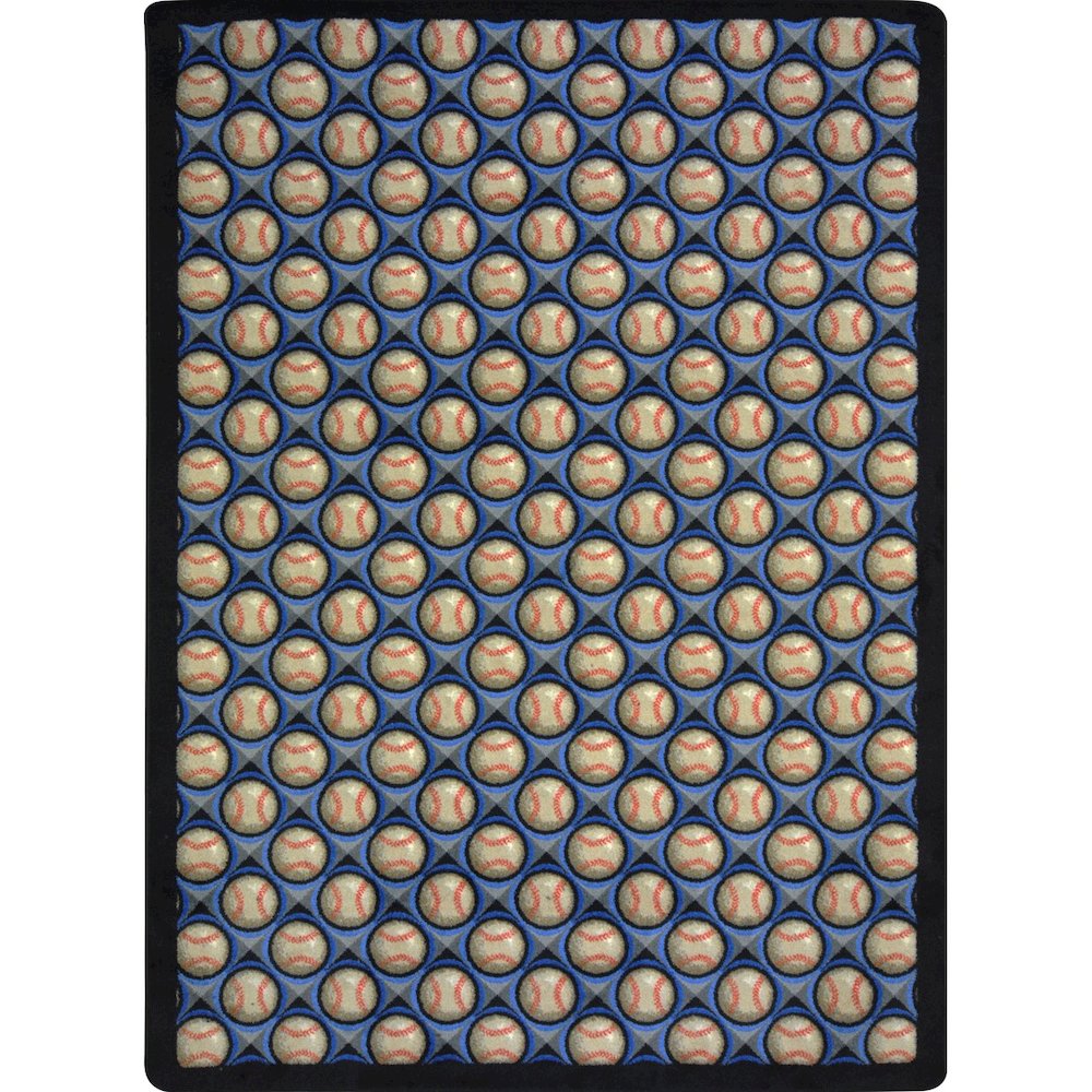 Games People Play Bases Loaded 5'4" x 7'8" Area Rug in Color Clear Skies