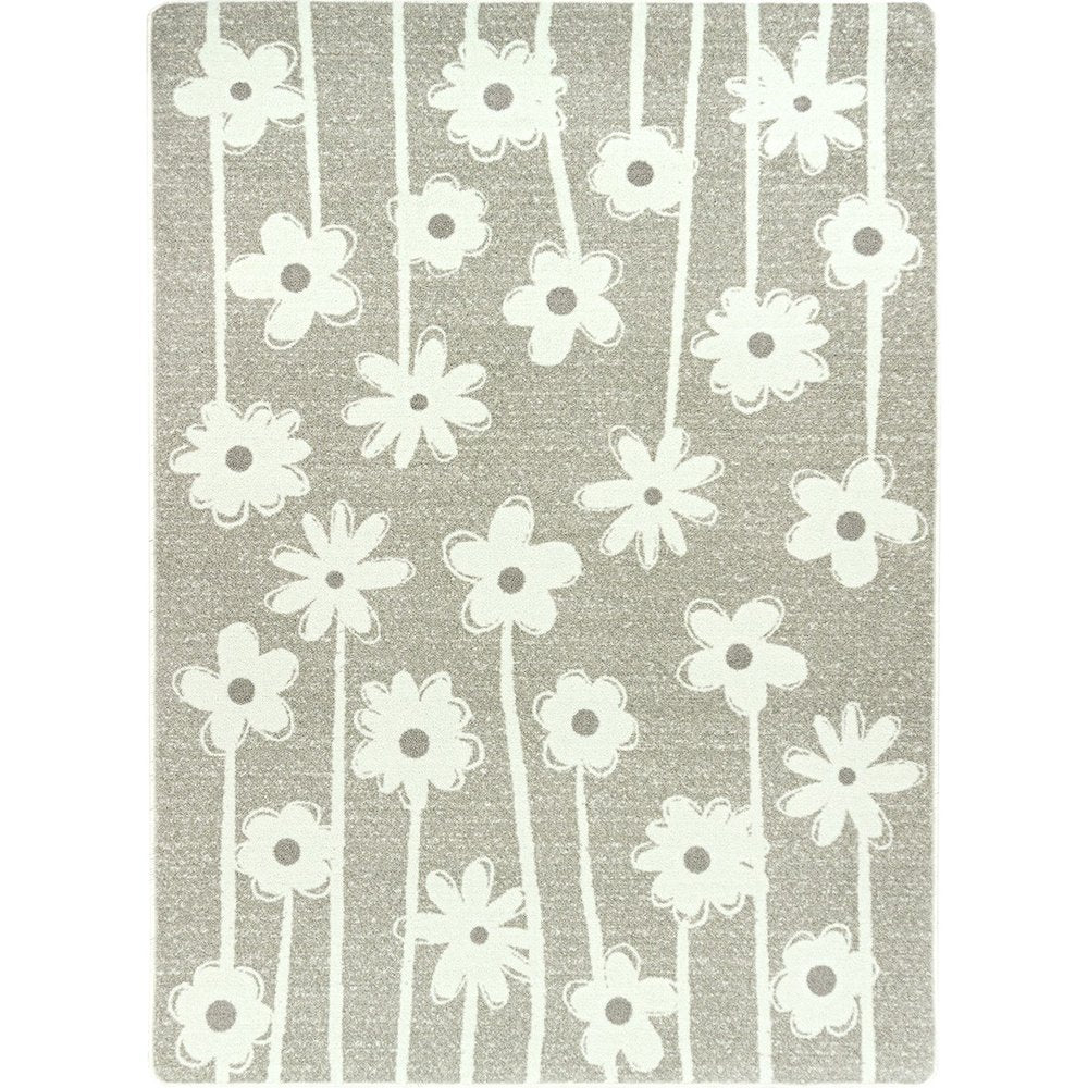 Claremont Kids Big Blooms 5'4" x 7'8" Area Rug in Color Linen
