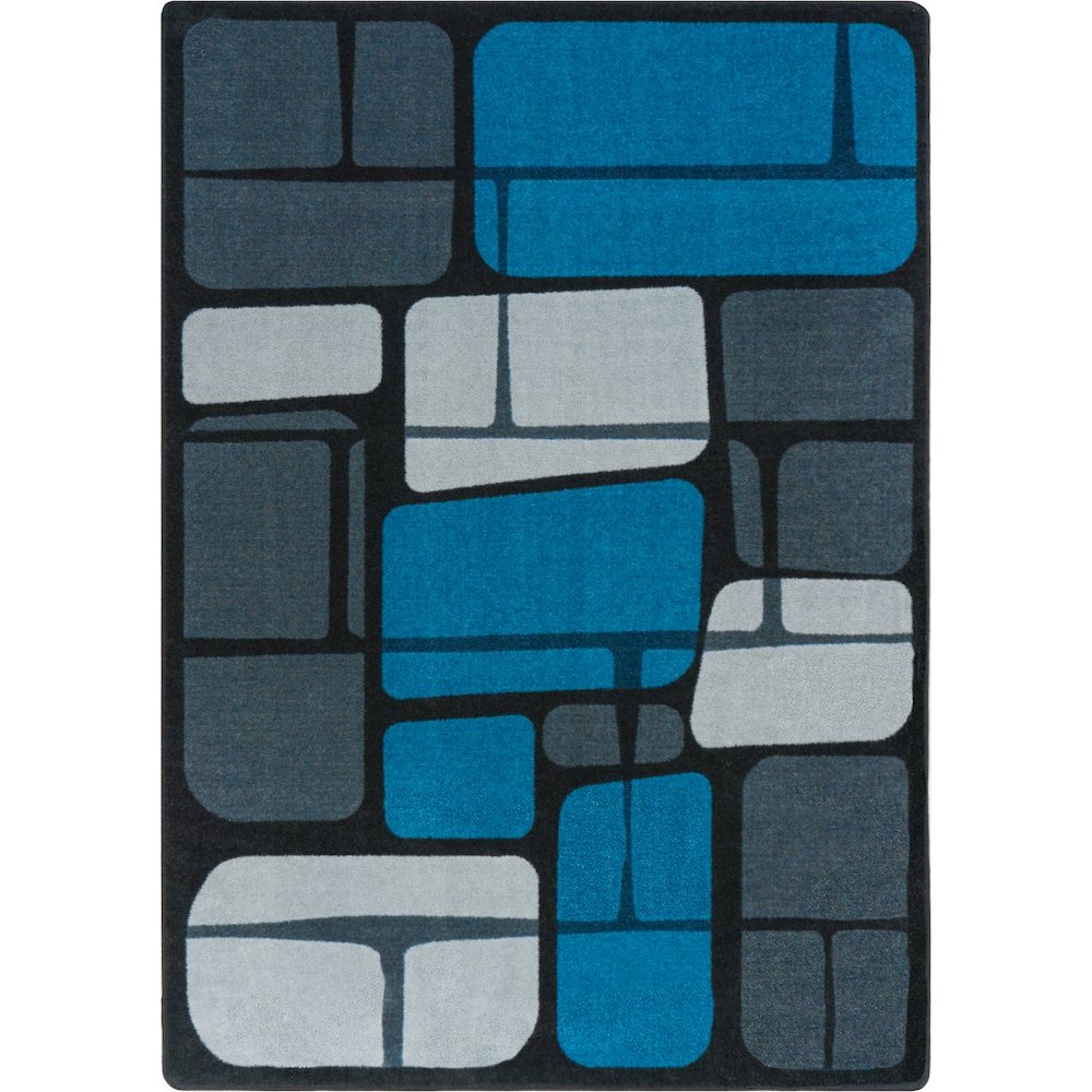 Kid Essentials BioStones 7'8" x 10'9" Area Rug in Color Marine