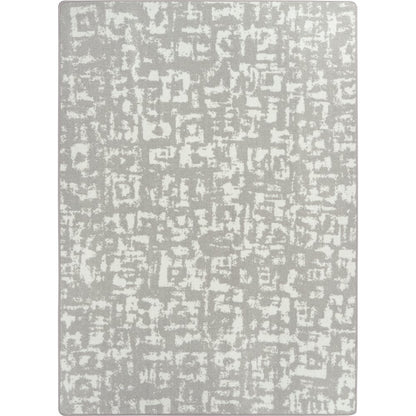 WorkSpace Block Print 5'4" x 7'8" Area Rug in Color Dove