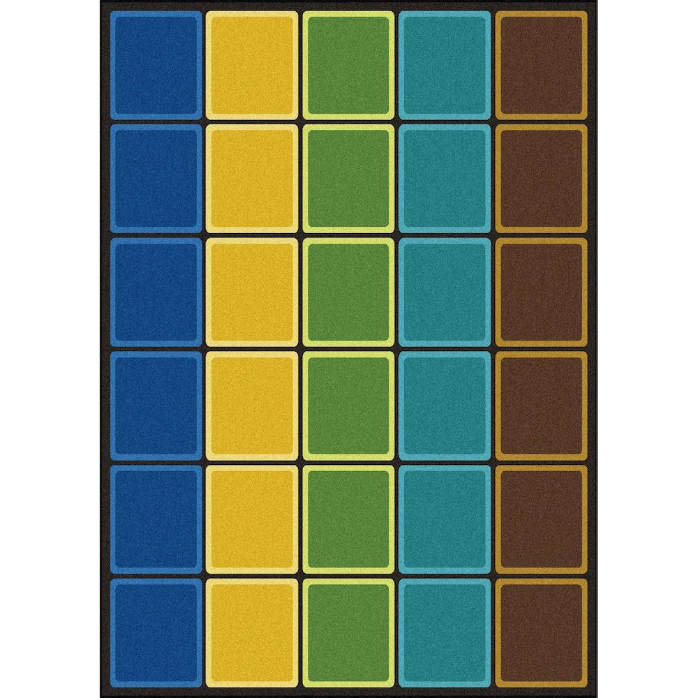 Kid Essentials Blocks Abound 10'9" x 13'2" Area Rug in Color Earthtone