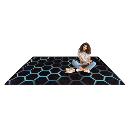 Kid Essentials Breakout 5'4" x 7'8" Area Rug in Color Teal