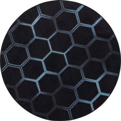 Kid Essentials Breakout 7'7" Round Area Rug in Color Teal