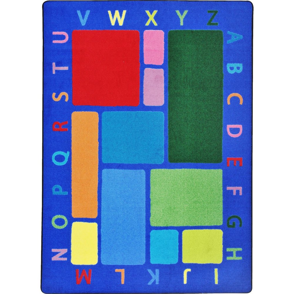 Kid Essentials Building Blocks 5'4" x 7'8" Area Rug in Color Multi